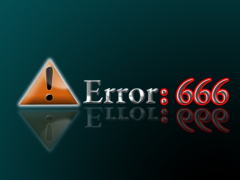 Error 666 warning sign