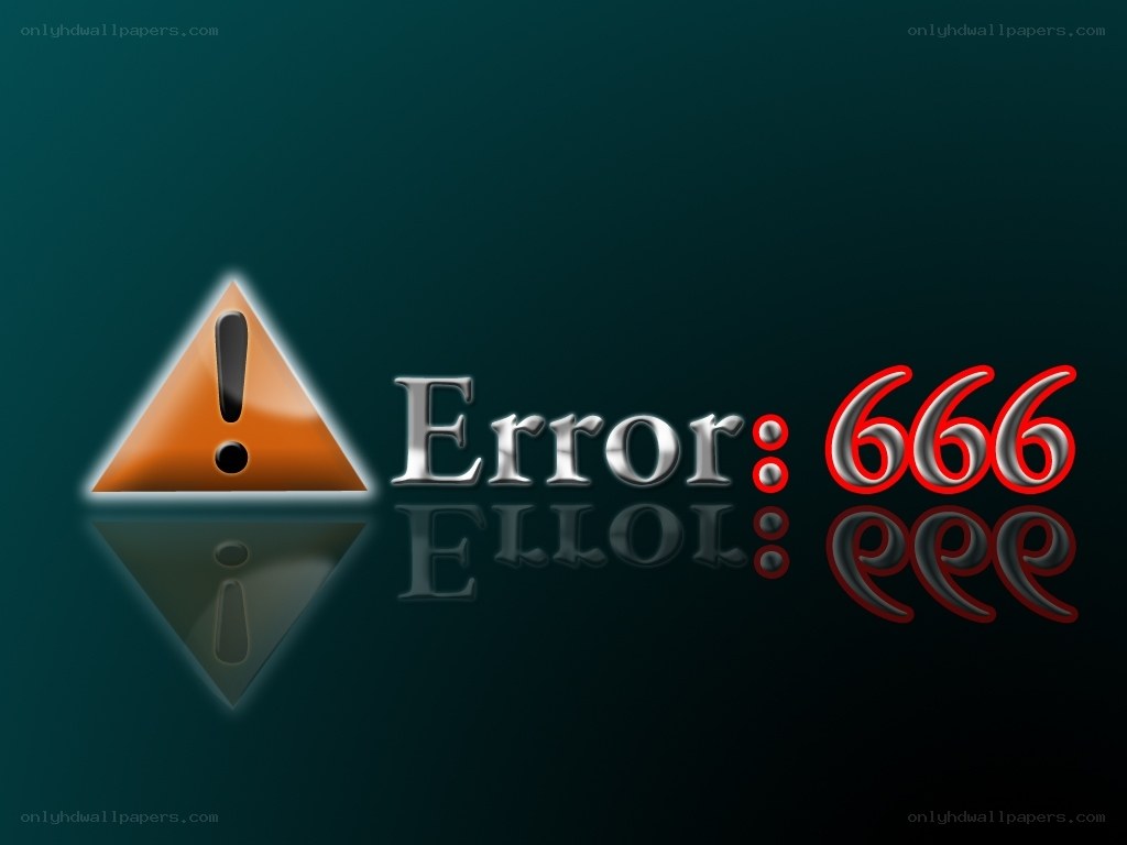 Error 666 warning sign