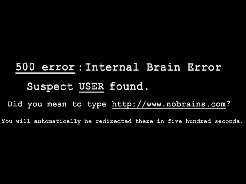 Error Message Screen — Black