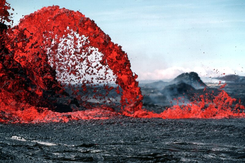 Erupting Lava Flow — Red