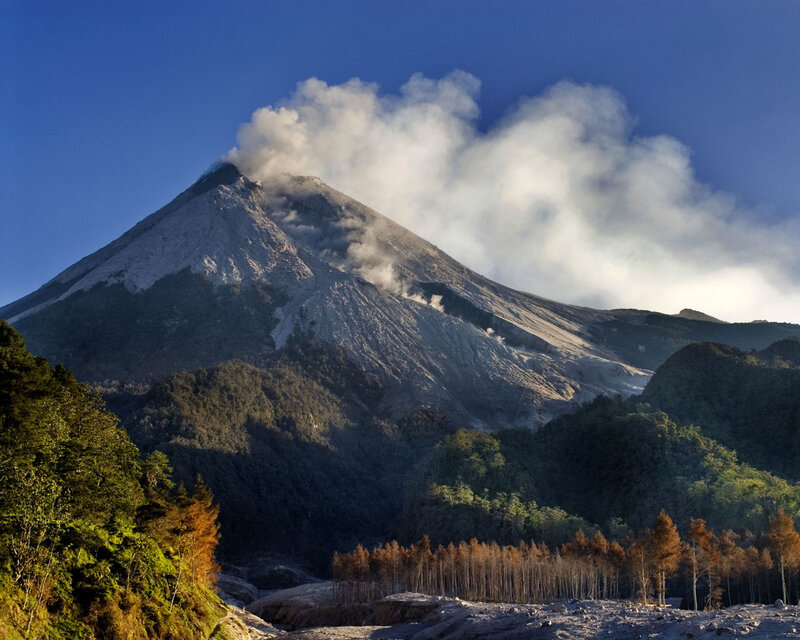 Erupting Volcano — Blue