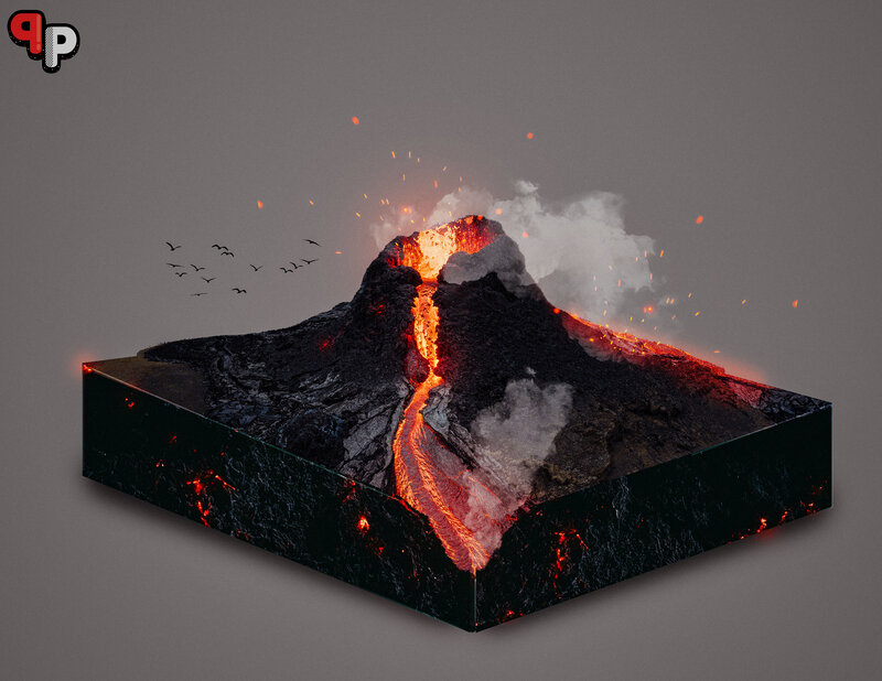 Erupting Volcano Model