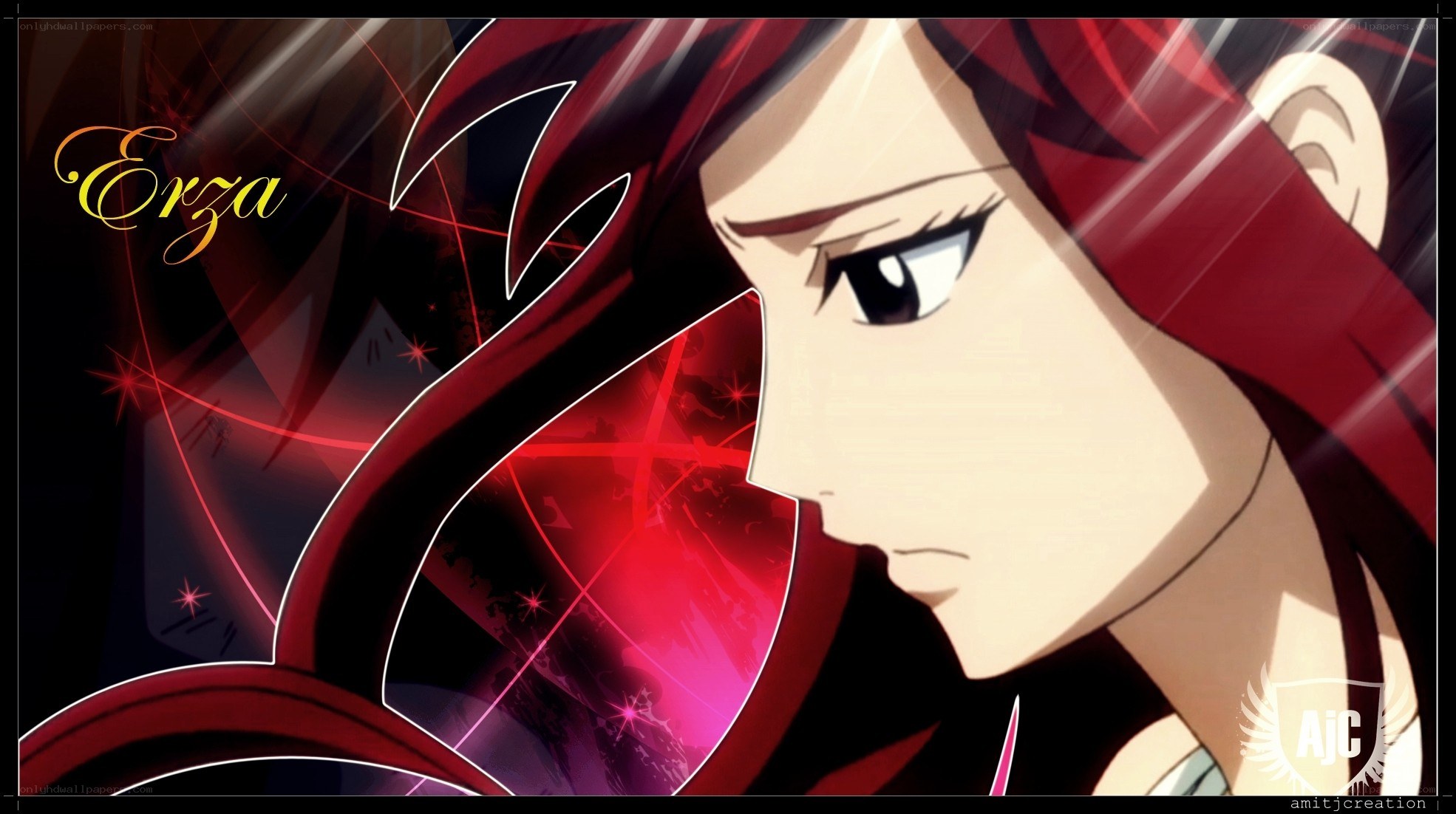 Erza Scarlet anime portrait