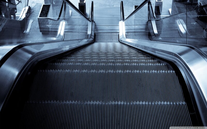 Escalator in a Building