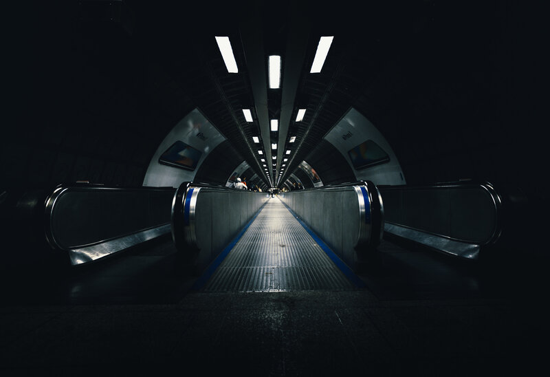 Escalator Tunnel — Black, Dark