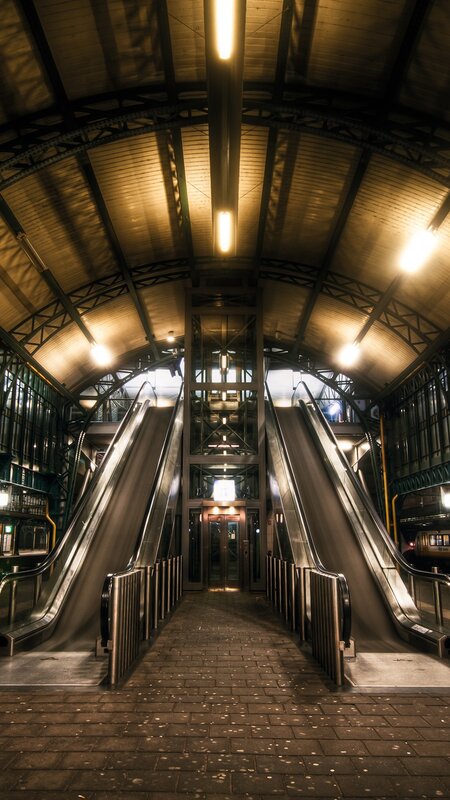Escalators in Station