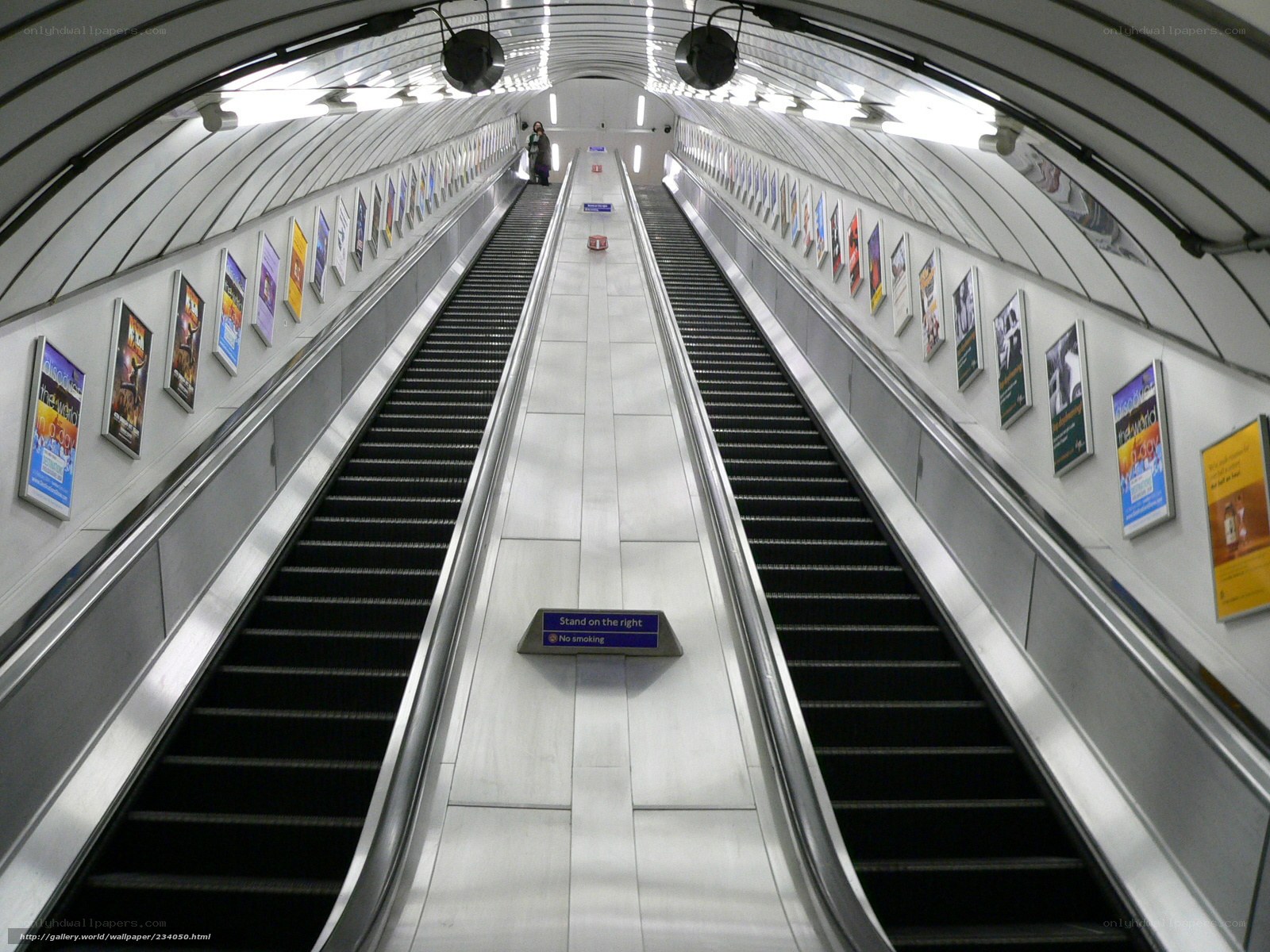 Escalators in subway station