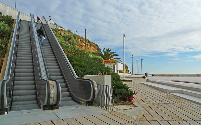 Escalators to the beach