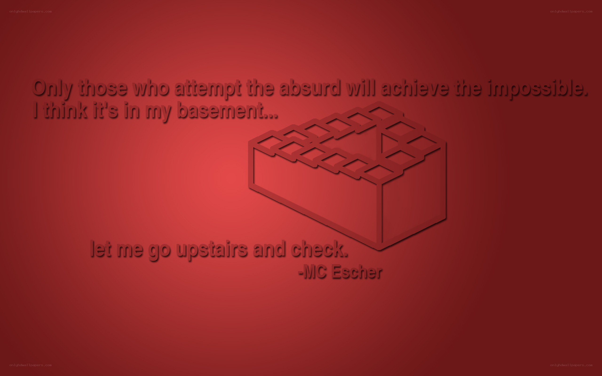 Escher quote with block