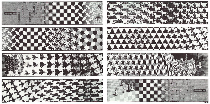 Escher's Metamorphosis series