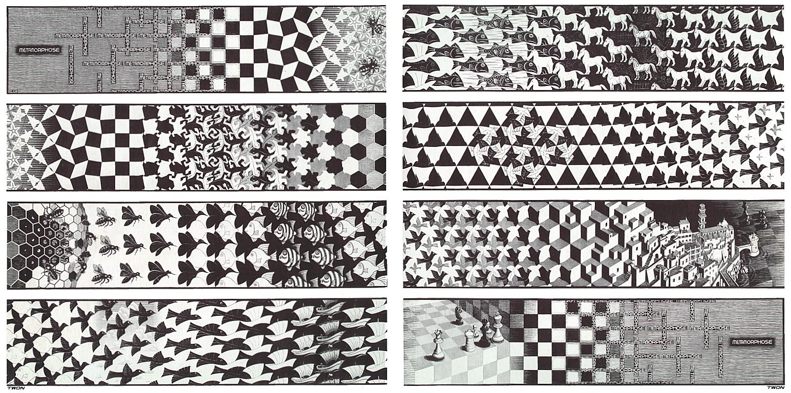 Escher's Metamorphosis series