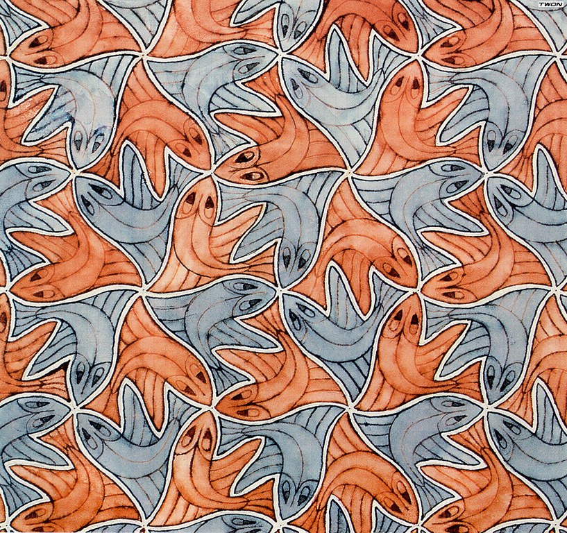 Escher-style bird tessellation