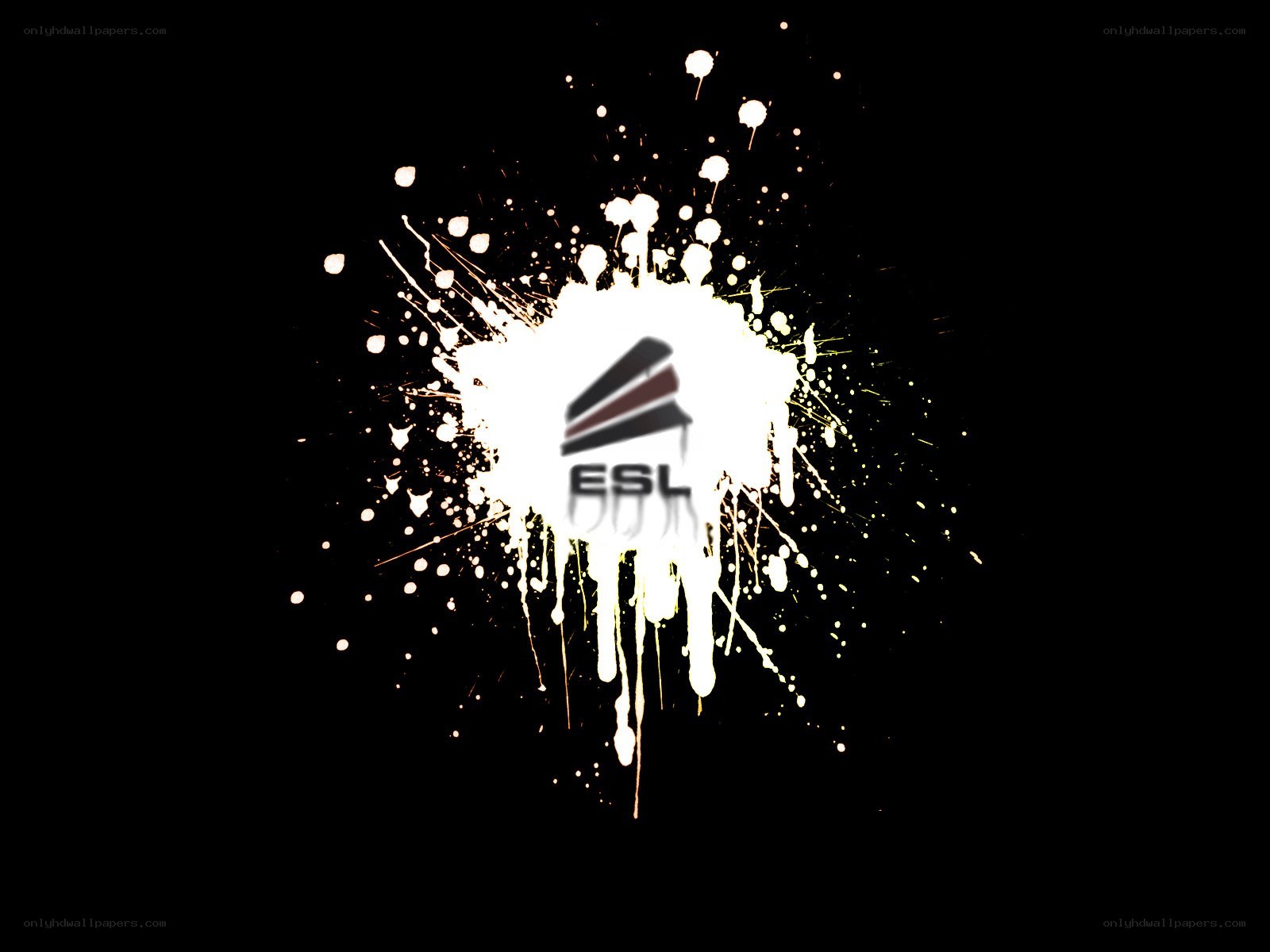 ESL logo with paint splatter