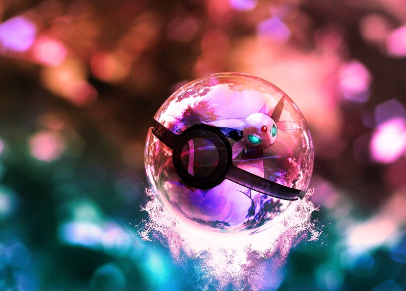 Espeon in a Pokeball — Purple, Dramatic