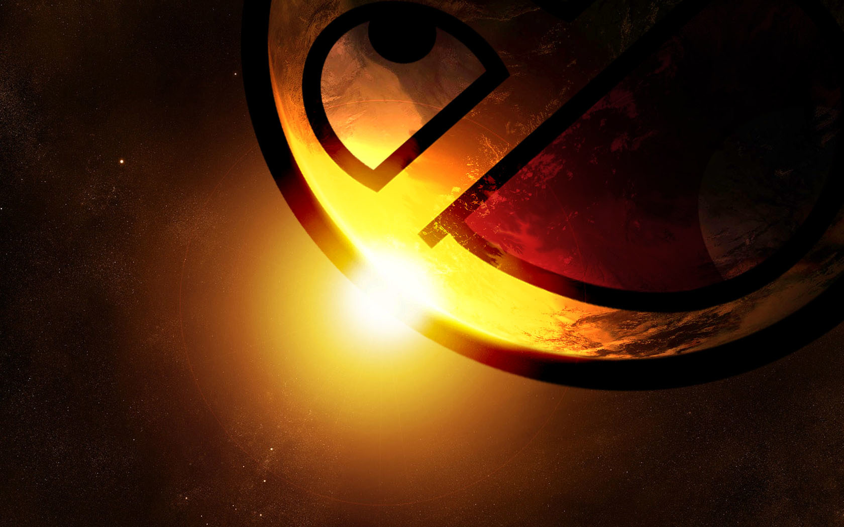 Esports logo on planet