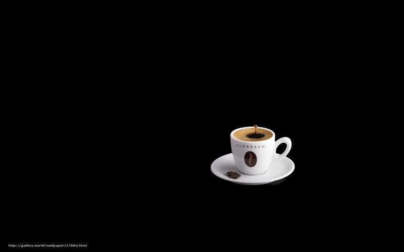 Espresso cup on black background