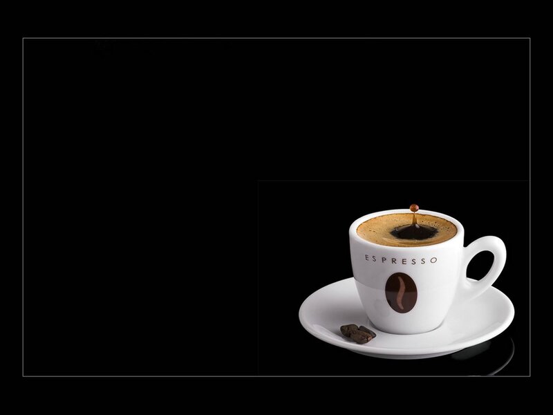 Espresso Cup on Saucer — Black, Dramatic