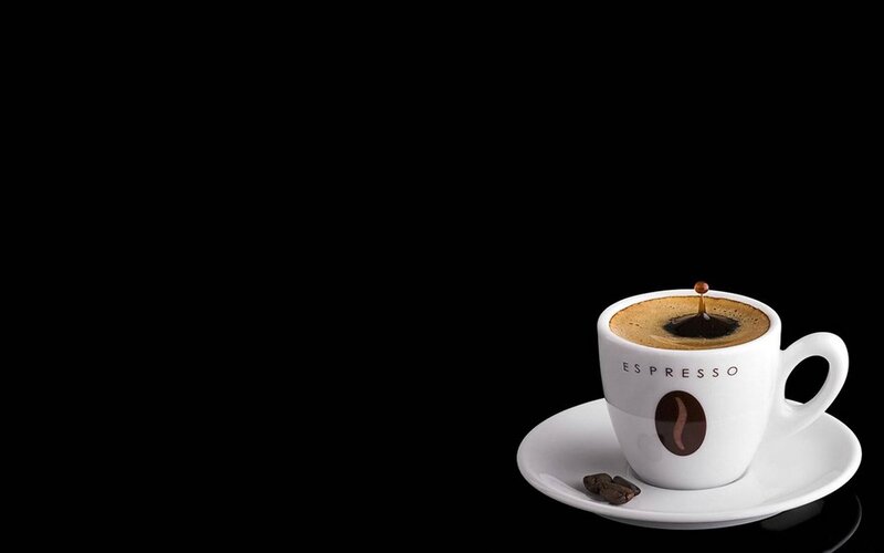 Espresso cup with coffee drop