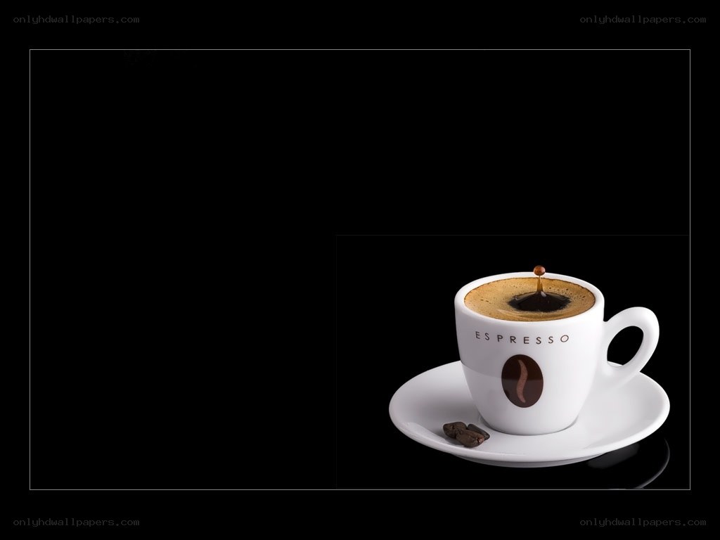 Espresso cup with coffee drop