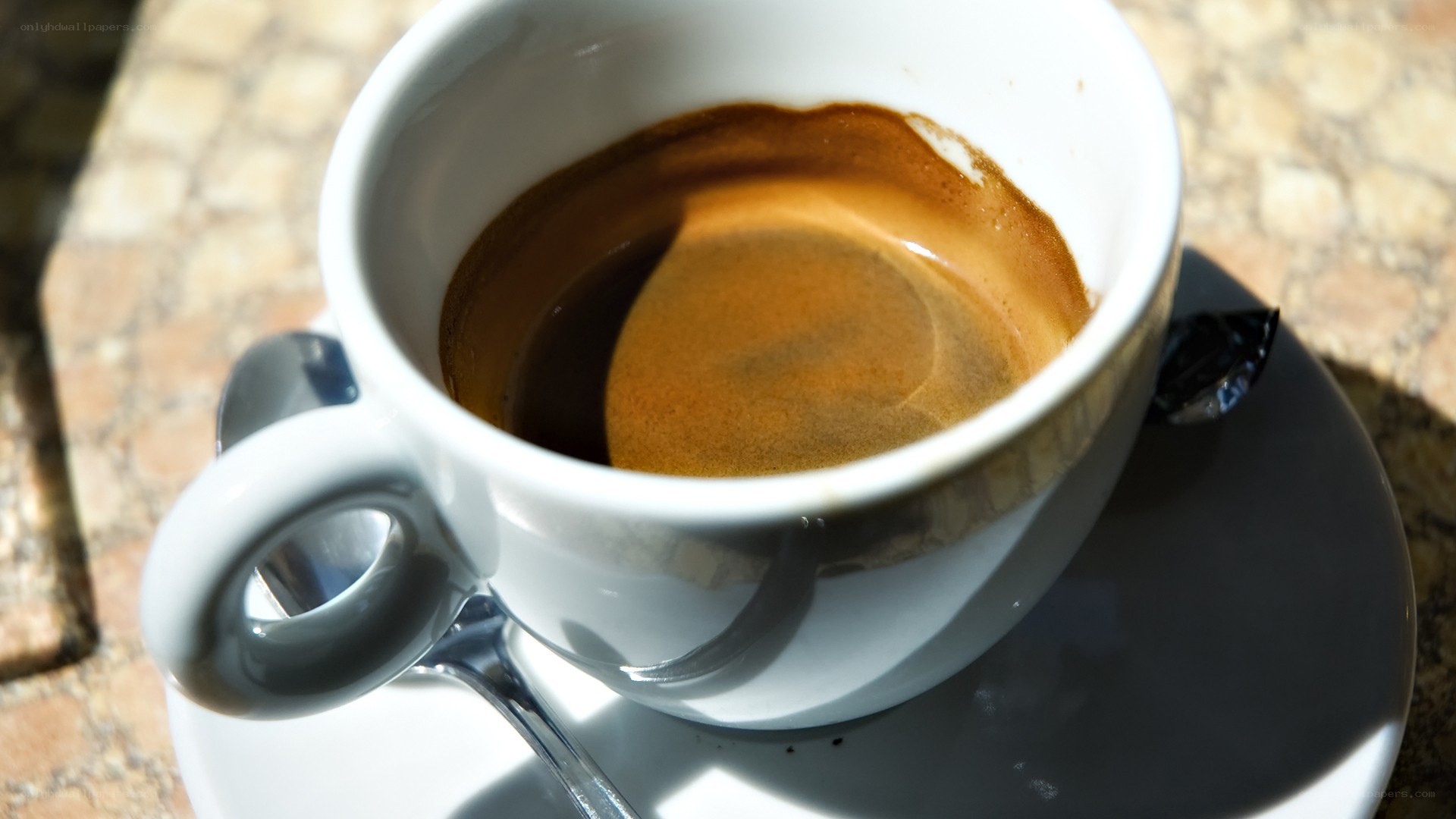 espresso in a white cup