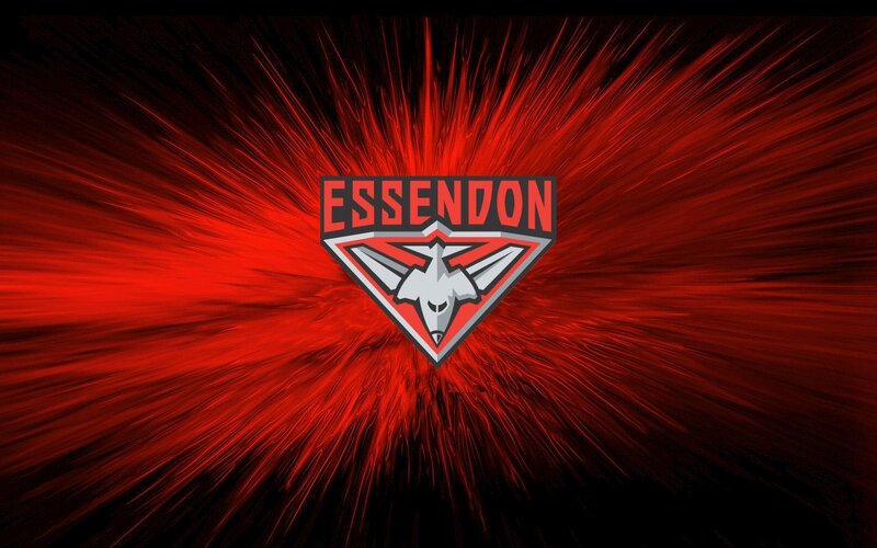 Essendon logo on red background