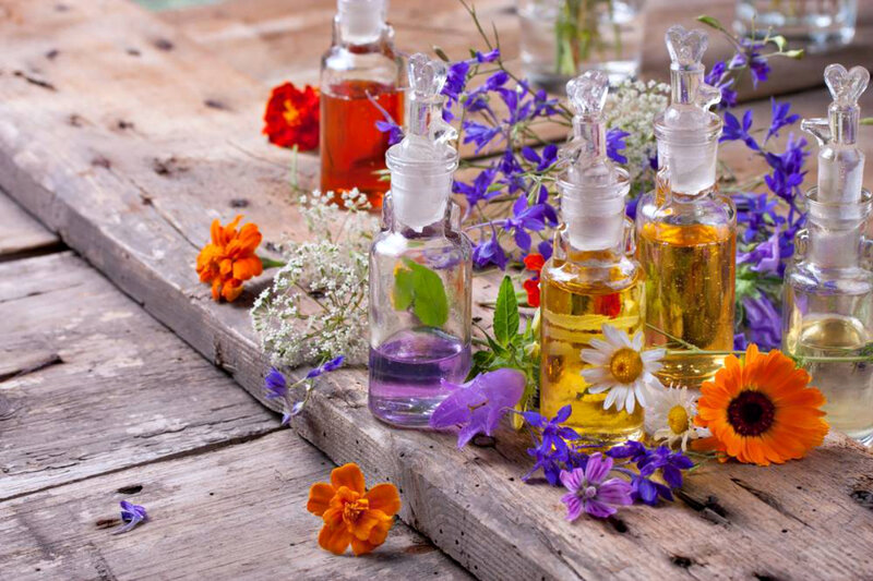 Essential Oil Bottles — Purple, Natural