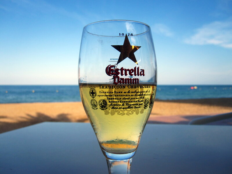 Estrella Damm Beer Glass