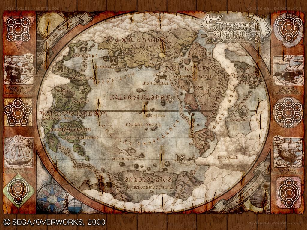 Eternal Arcadia world map