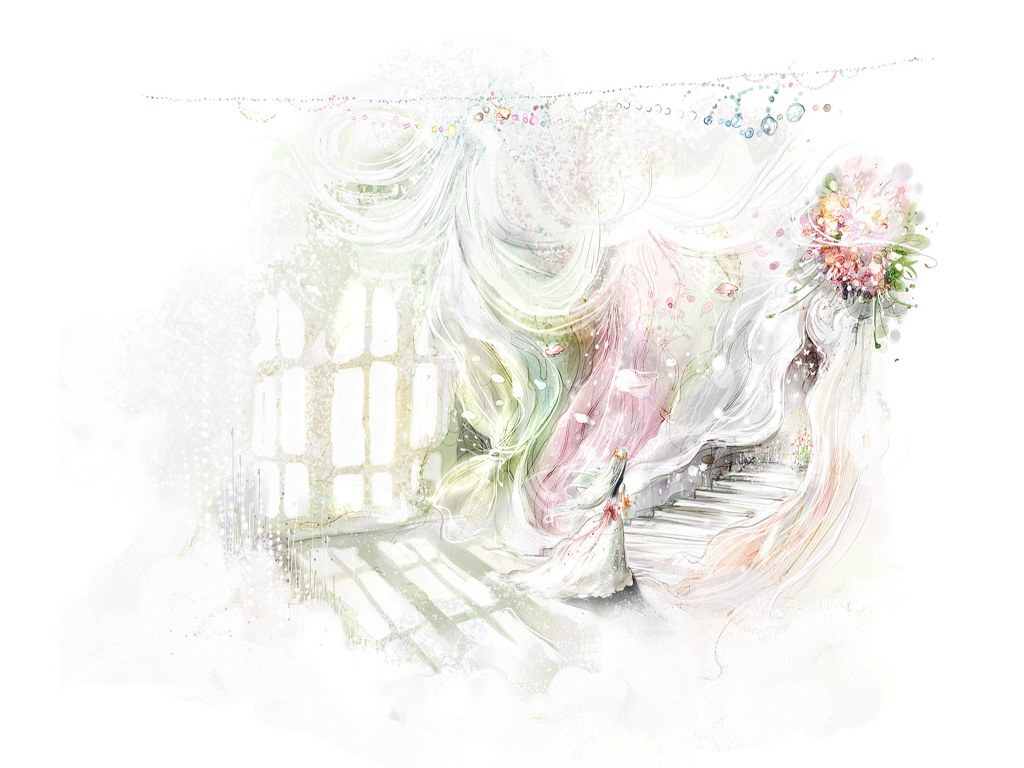 Ethereal wedding illustration