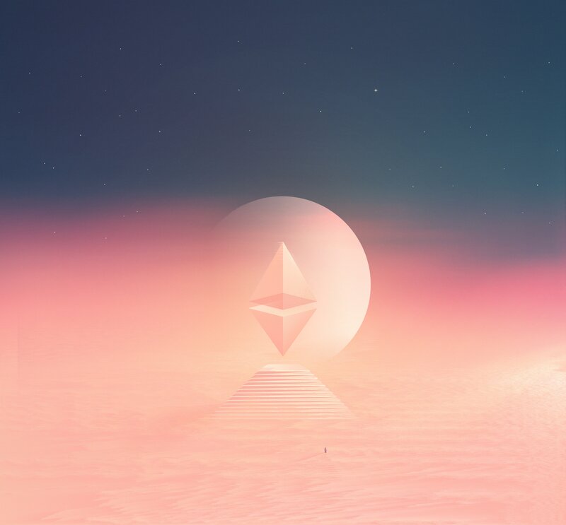 Ethereum Logo on Pyramid