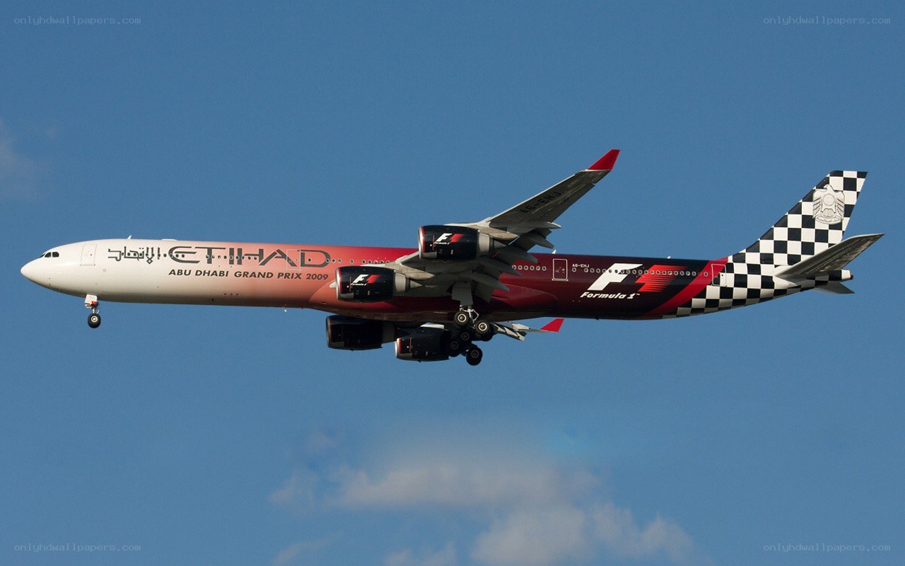 Etihad A340 Formula 1 livery