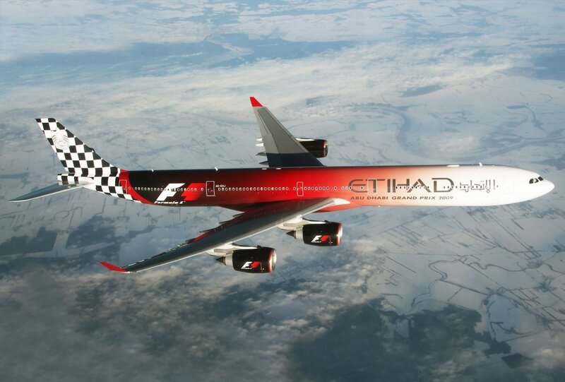 Etihad F1 A330 in flight