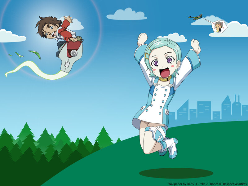 Eureka Seven characters in action