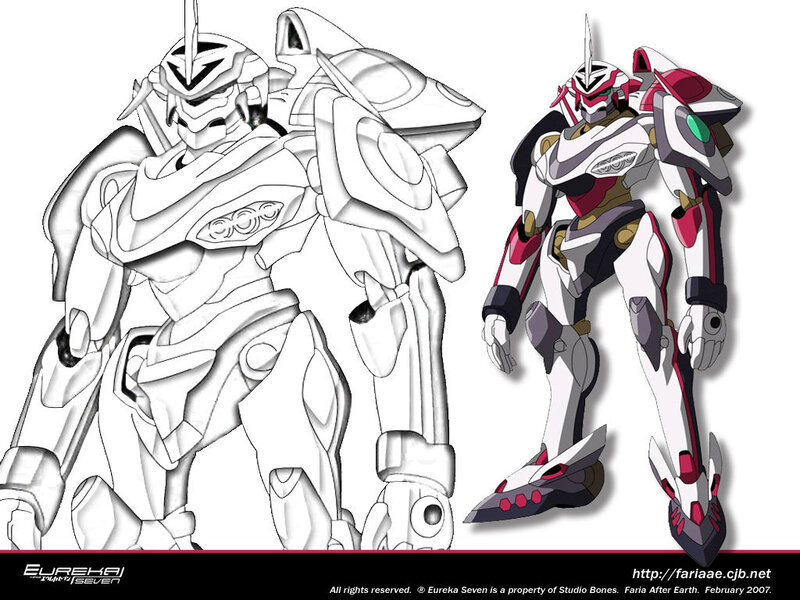 Eureka Seven mecha concept art