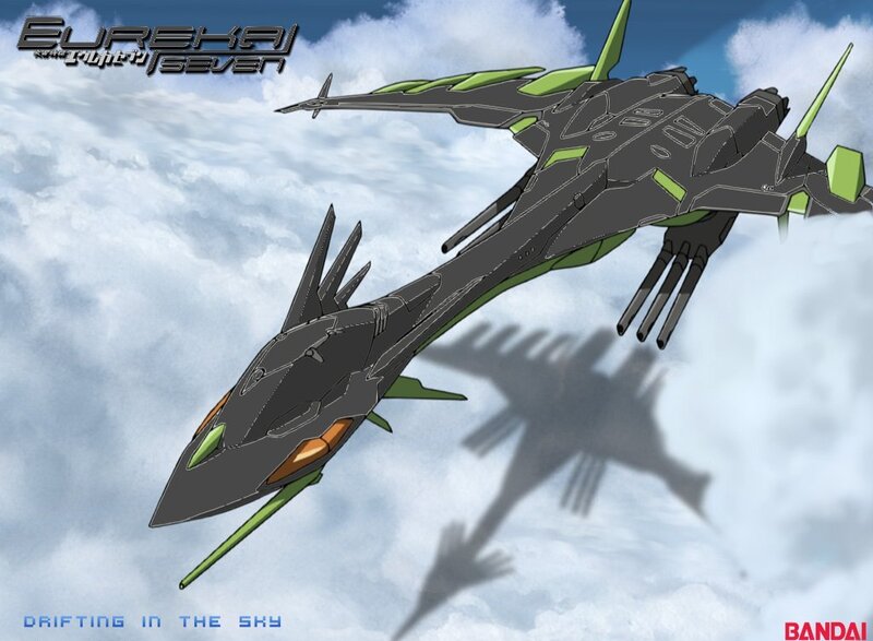 Eureka Seven mecha in sky