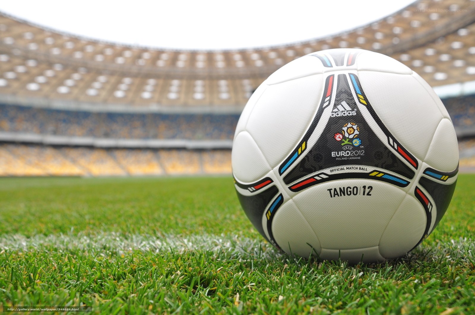 Euro 2012 match ball on field