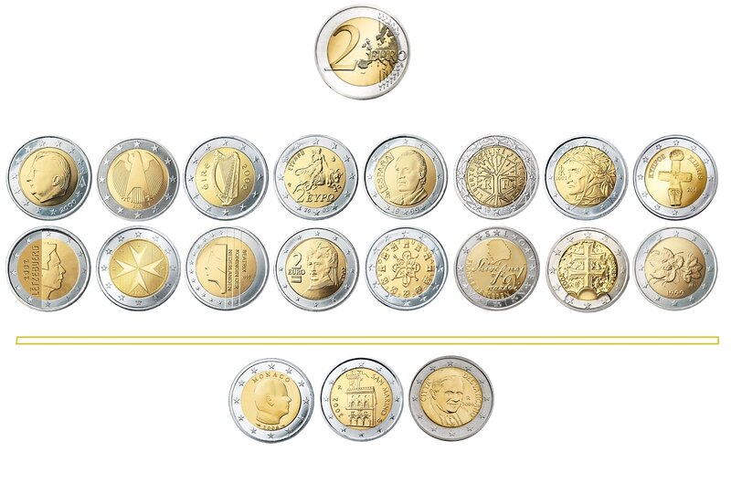 Euro coins collection
