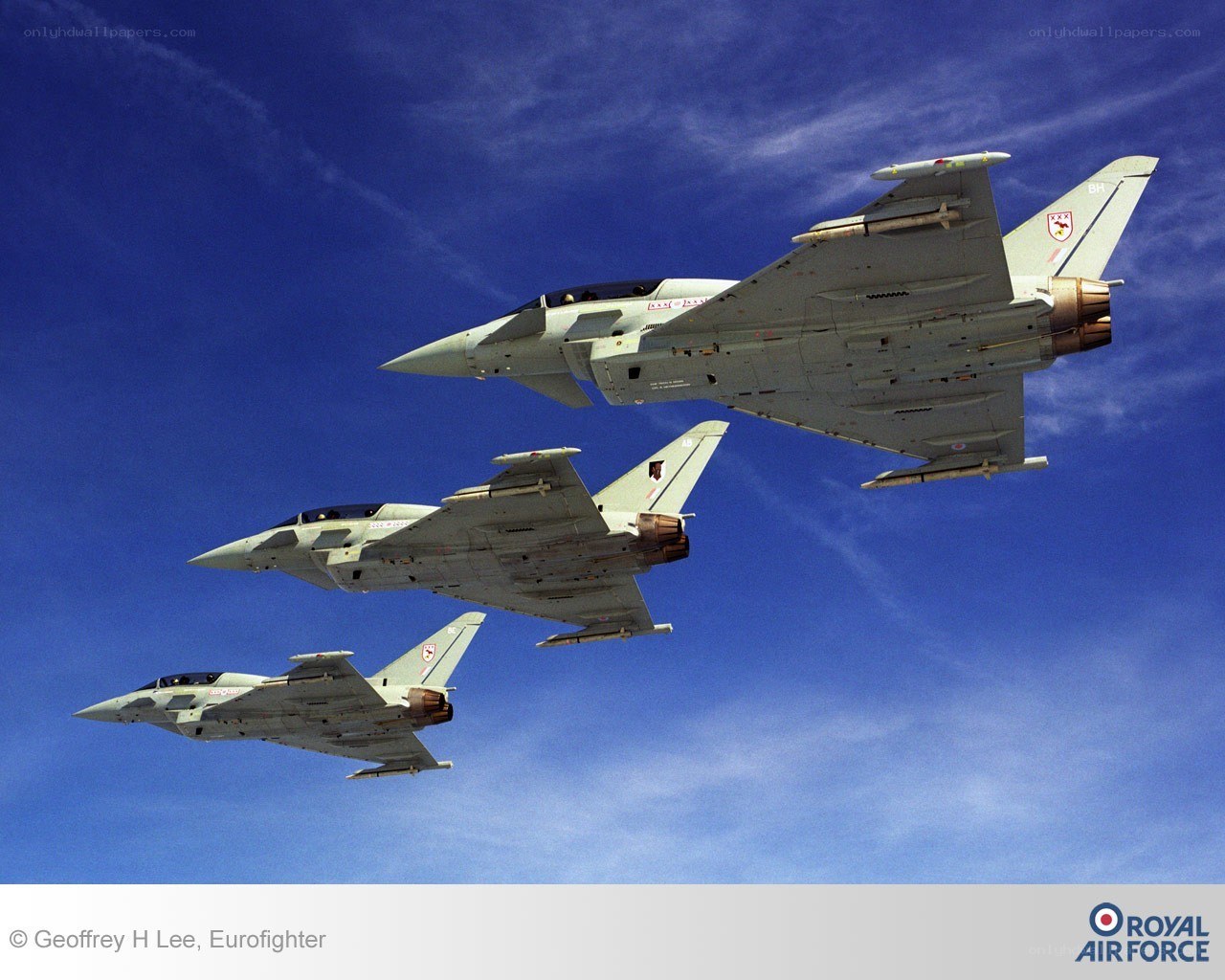 Eurofighter jets in formation