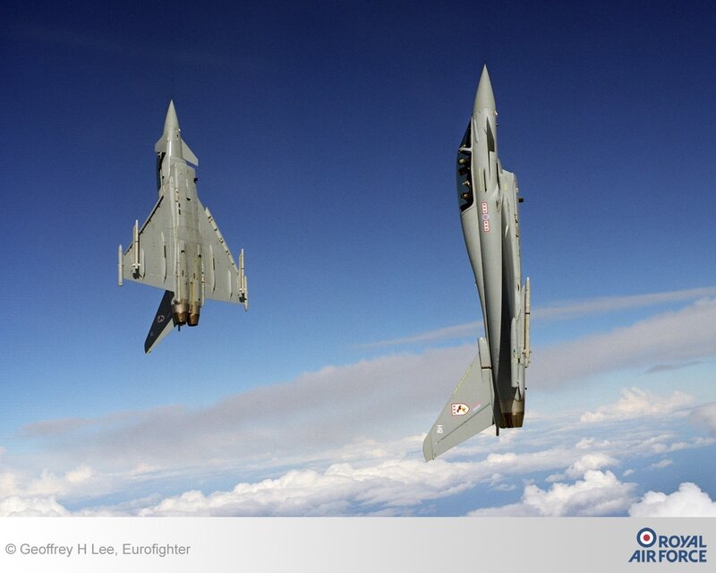 Eurofighter jets in formation