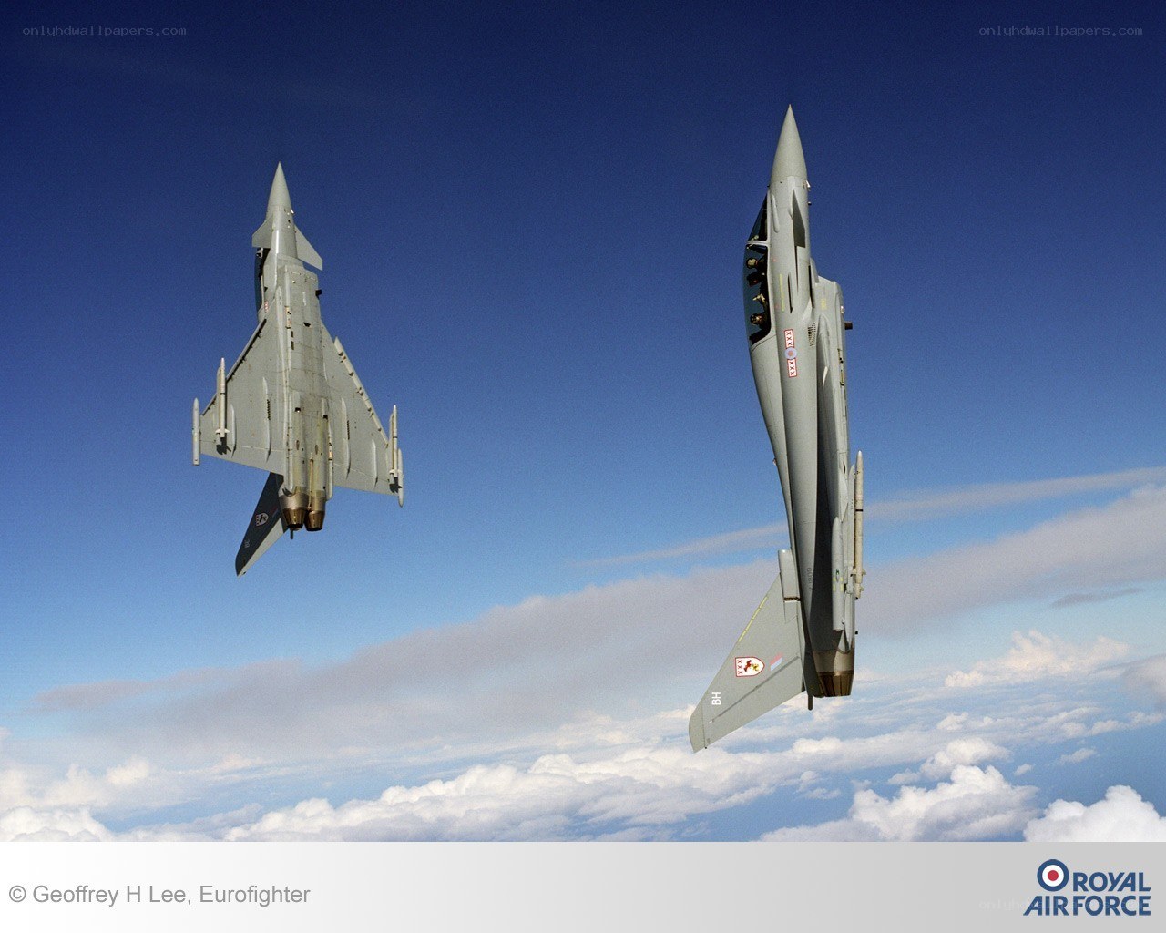 Eurofighter jets in formation
