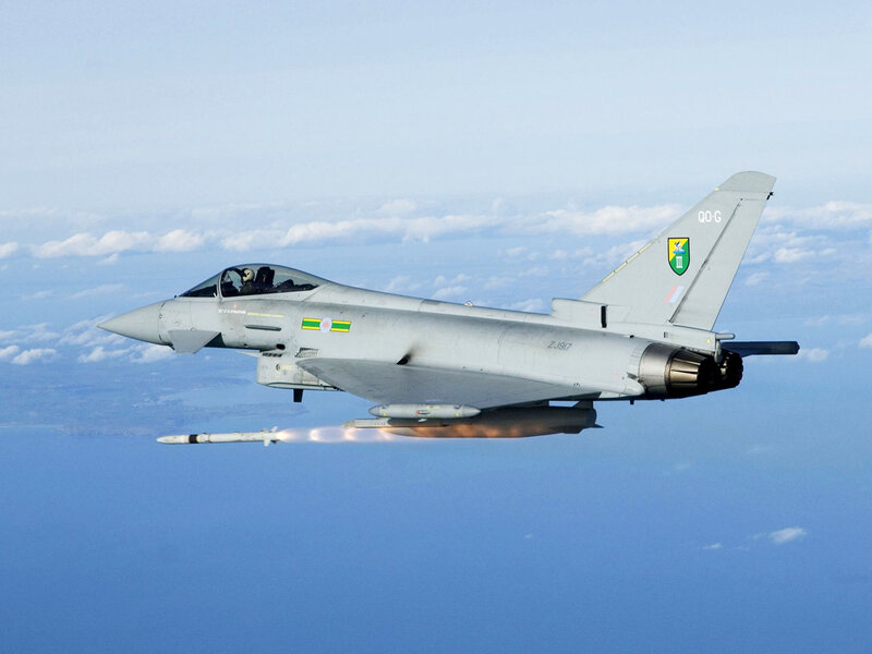 Eurofighter Typhoon Jet — Blue, Dynamic, Afternoon
