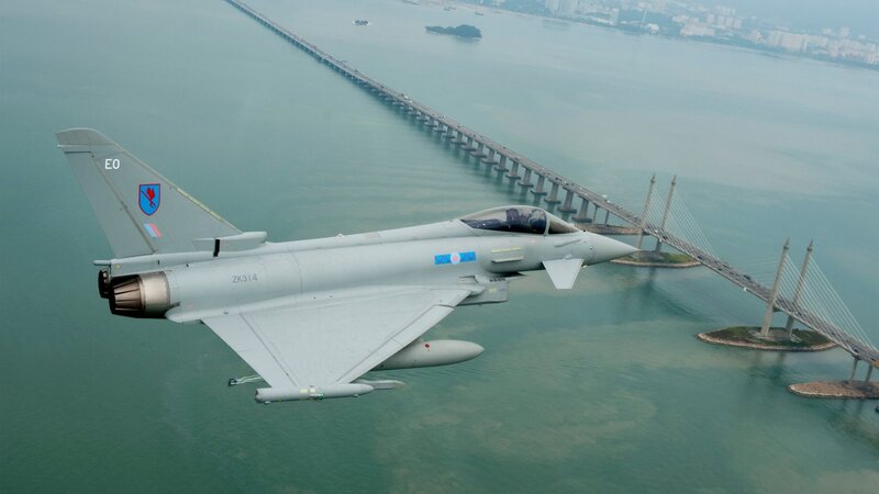 Eurofighter Typhoon Jet — Gray, Aerial, Afternoon