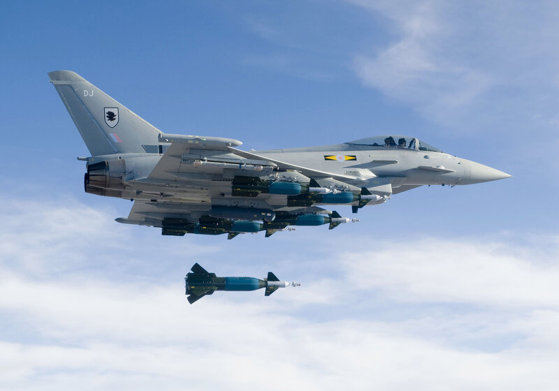 Eurofighter Typhoon Jet — Gray, Dramatic, Afternoon, Photograph, Missile