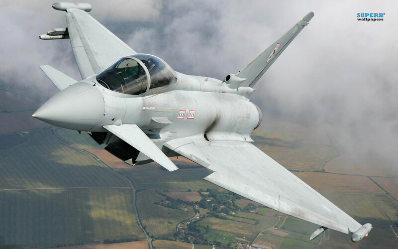 Eurofighter Typhoon Jet — Gray, Dramatic, Afternoon