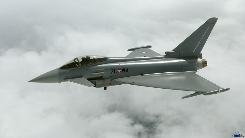 Eurofighter Typhoon Jet — Gray, Dramatic, Photograph, Clouds, Pilot, Wing