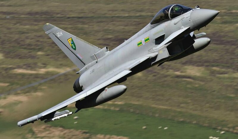 Eurofighter Typhoon Jet — Gray, Dynamic, Afternoon, Photograph, Aircraft