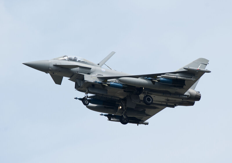 Eurofighter Typhoon Jet — Gray, Dynamic, Photograph, Aircraft, Missiles