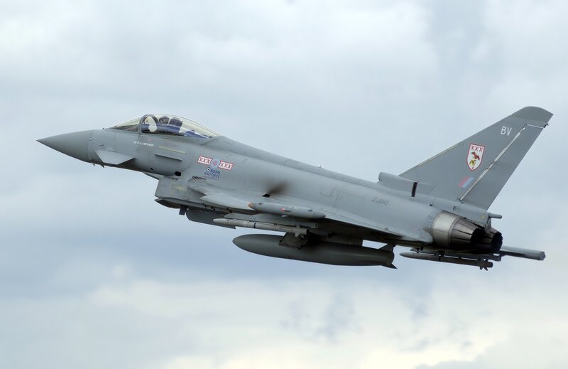Eurofighter Typhoon Jet — Gray, Dynamic, Photograph, Aircraft