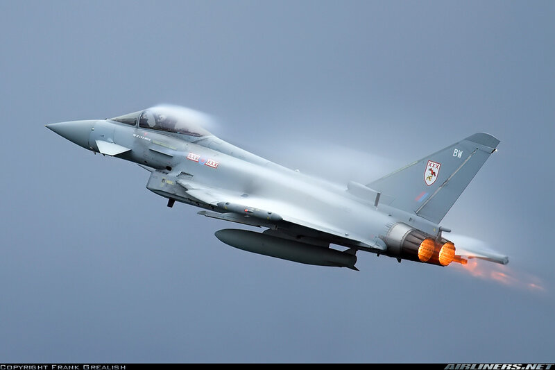 Eurofighter Typhoon Jet — Gray, Dynamic, Photograph, Jet Engine, Afterburner