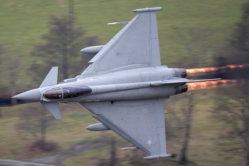 Eurofighter Typhoon Jet — Gray, Dynamic, Photograph, Jet Engine